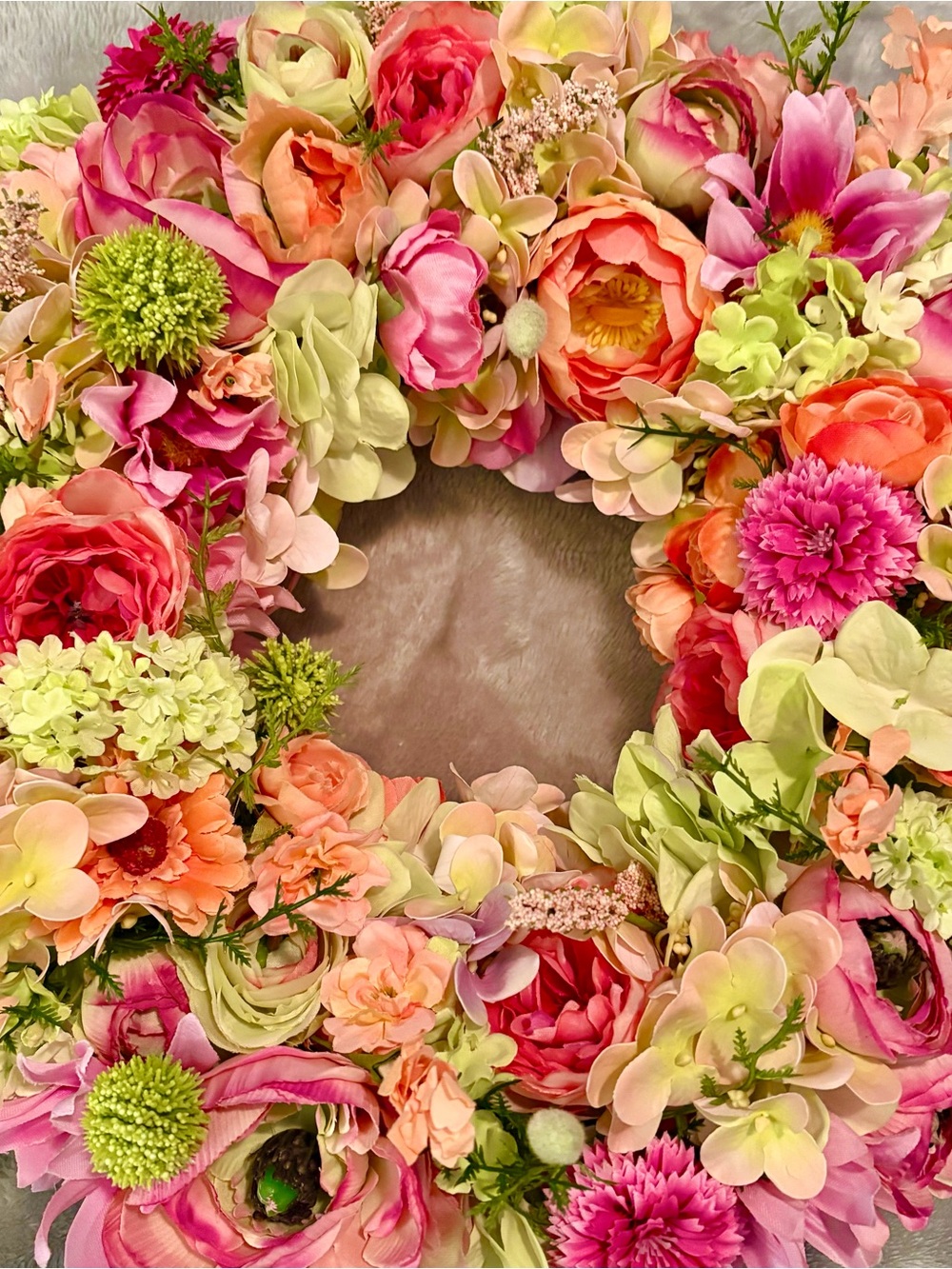 Summer floral wreath 15” - Picture 2 of 2